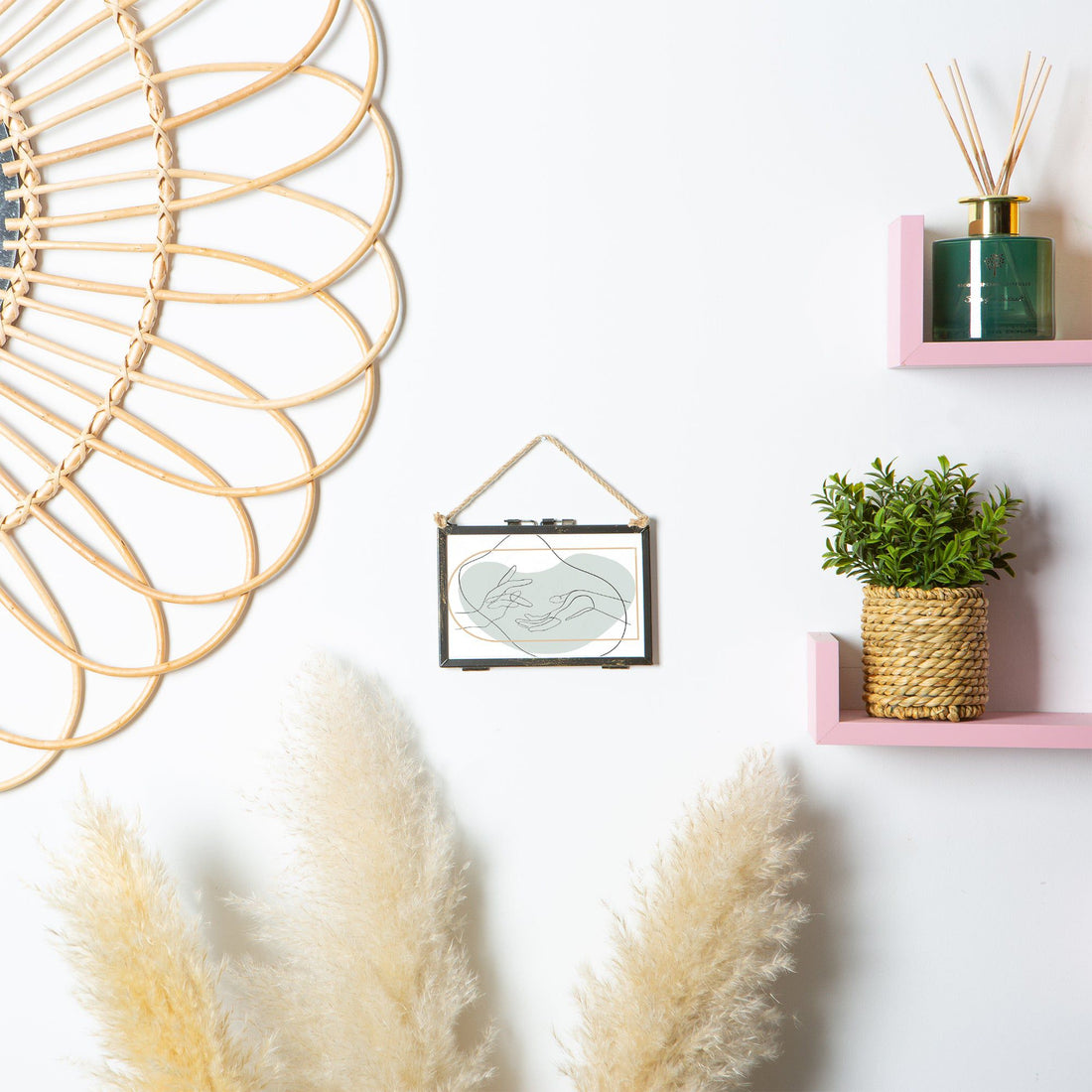 6" x 4" Black Hanging Metal Photo Frame - by Nicola Spring