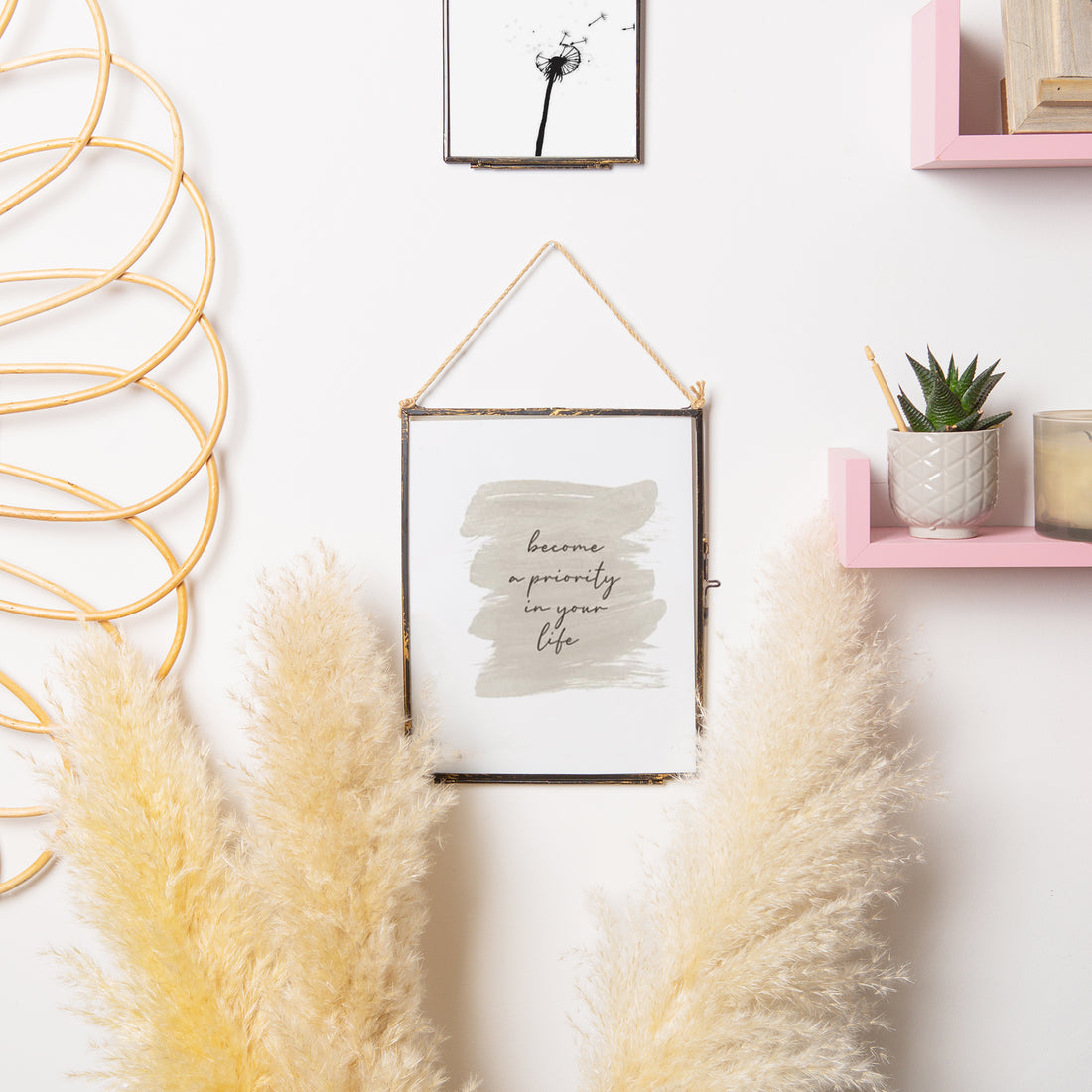 8" x 10" Black Hanging Metal Photo Frame - by Nicola Spring