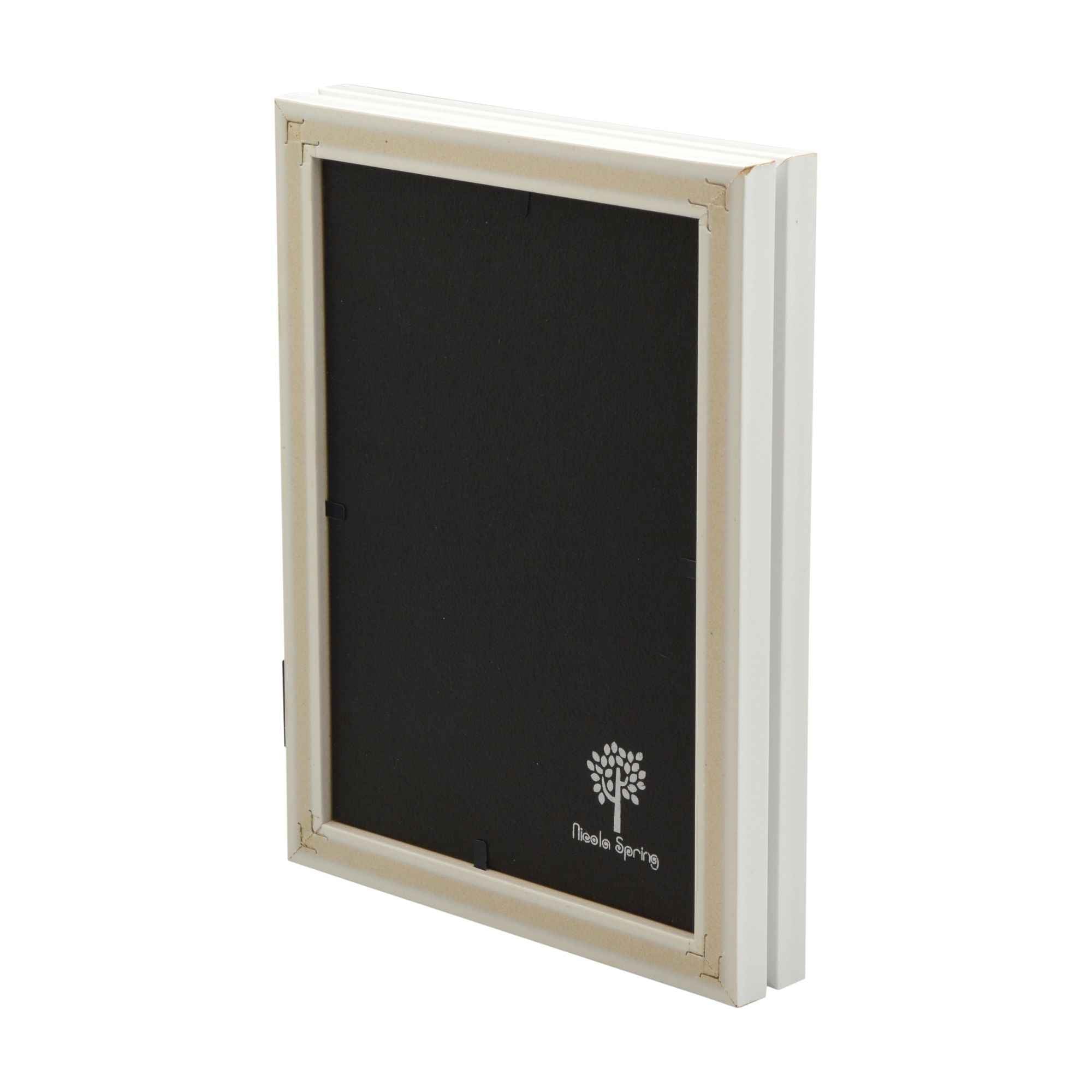 Nicola Spring Folding Double Picture Frame - 5x7 - White