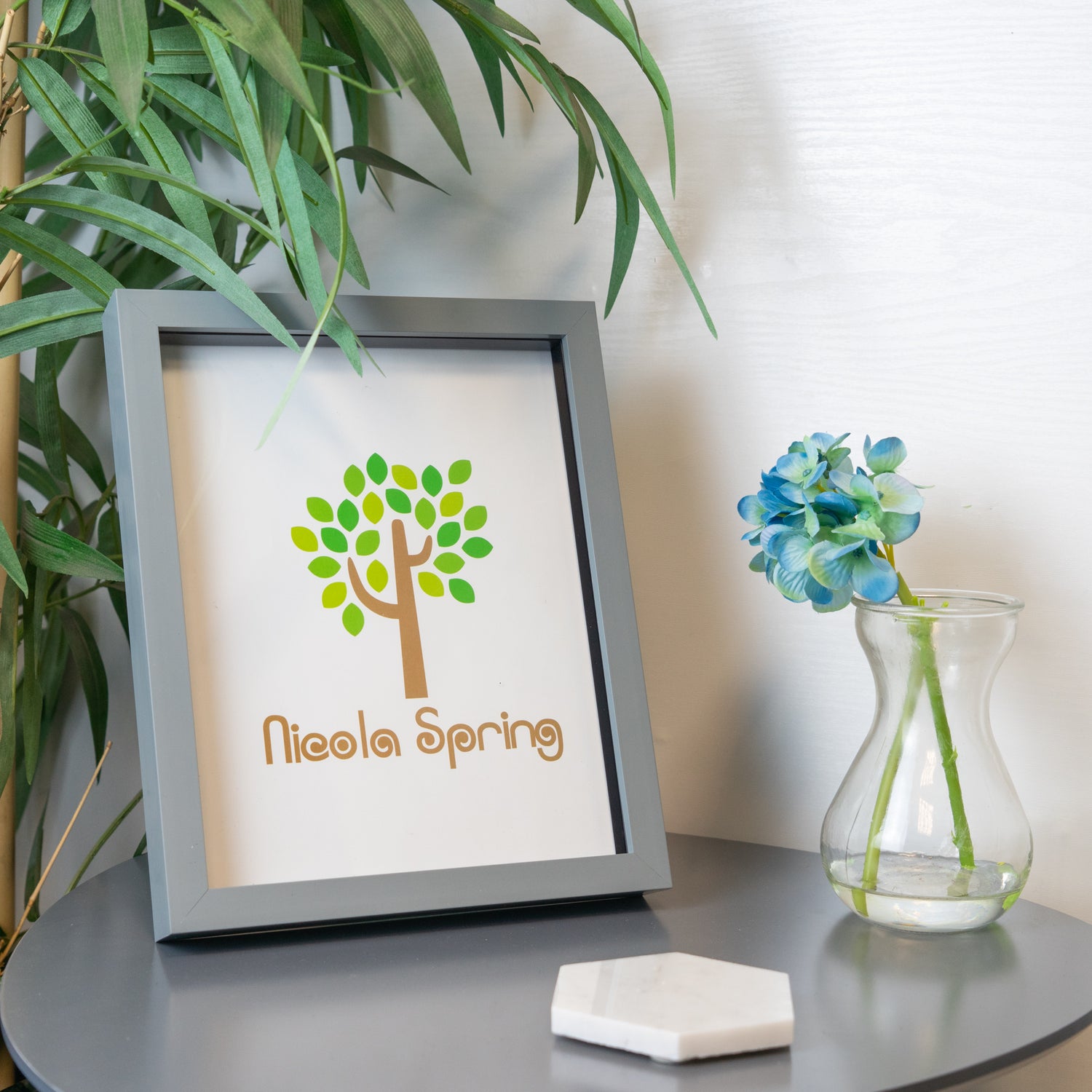 Nicola Spring Box Photo Frame - 8x10&quot; - Grey