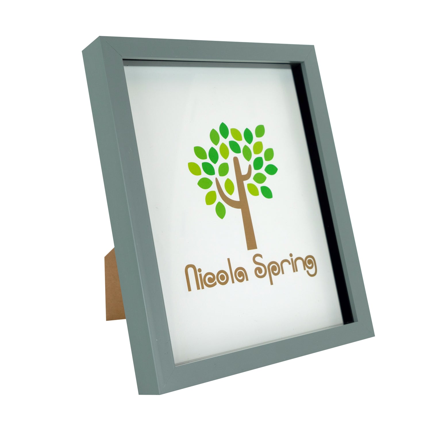 Nicola Spring Box Photo Frame - 8x10&quot; - Grey