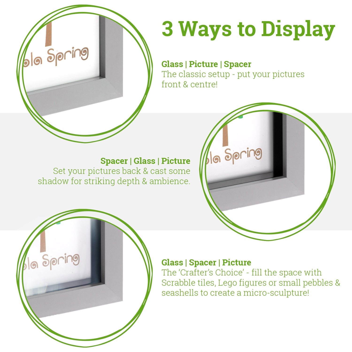 Nicola Spring Box Photo Frame - 8x10 - Light Wood