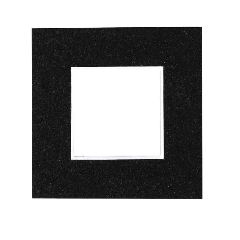 Nicola Spring Picture Mount for 4 x 4 Frame | Photo Size 2 x 2 - Black