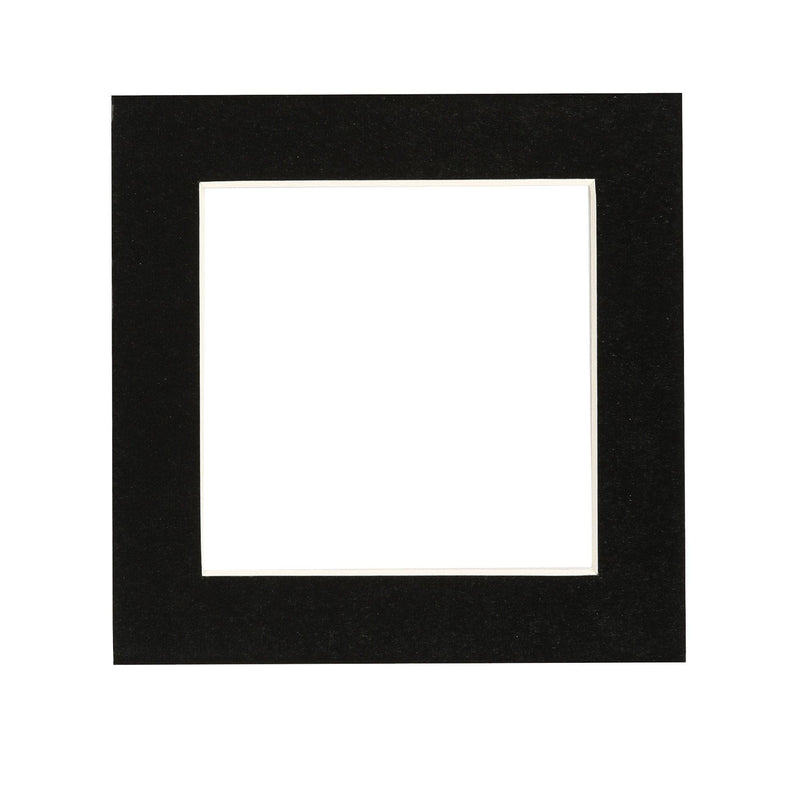 Nicola Spring Picture Mount for 6 x 6 Frame | Photo Size 4 x 4 - Black