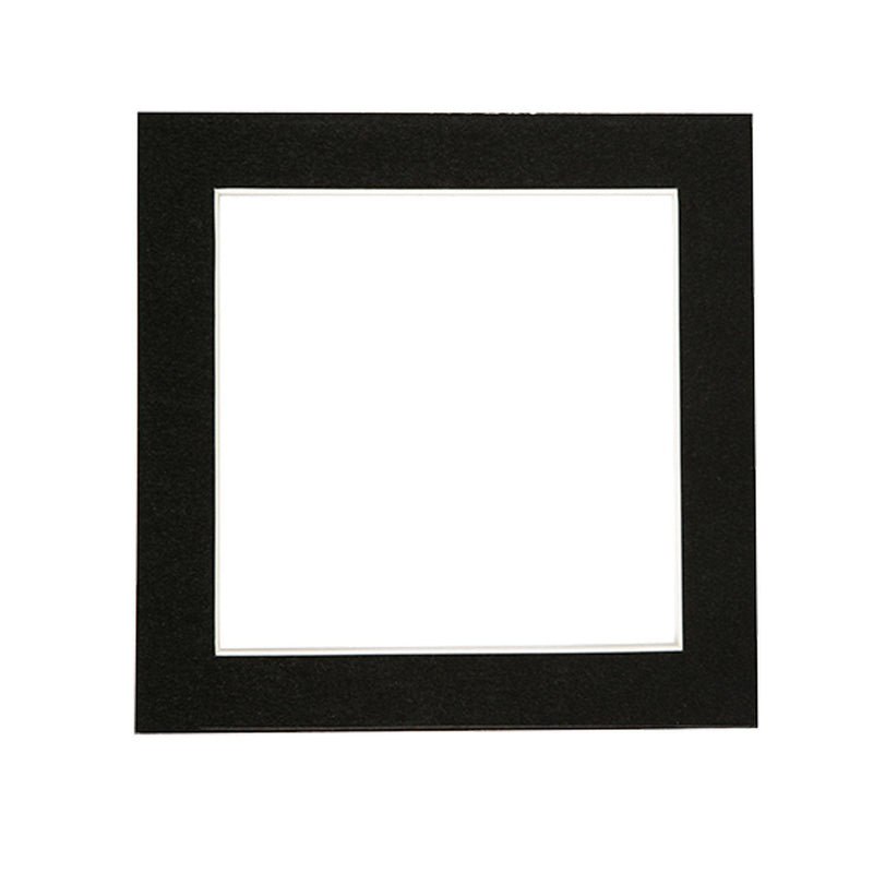 Nicola Spring Picture Mount for 8 x 8 Frame | Photo Size 6 x 6 - Black