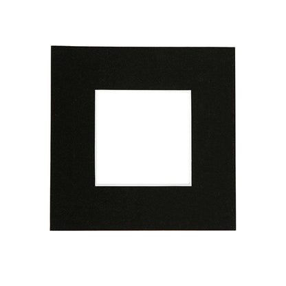 Nicola Spring Picture Mount for 8 x 8 Frame | Photo Size 4 x 4 - Black