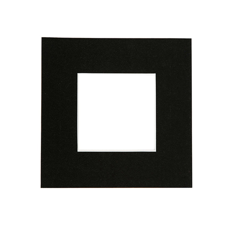 Nicola Spring Picture Mount for 8 x 8 Frame | Photo Size 4 x 4 - Black