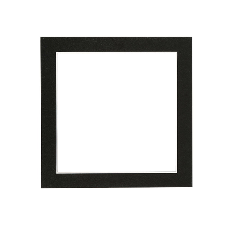 Nicola Spring Picture Mount for 10 x 10 Frame | Photo Size 8 x 8 - Black