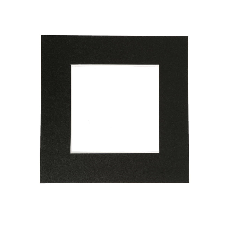 Nicola Spring Picture Mount for 10 x 10 Frame | Photo Size 6 x 6 - Black