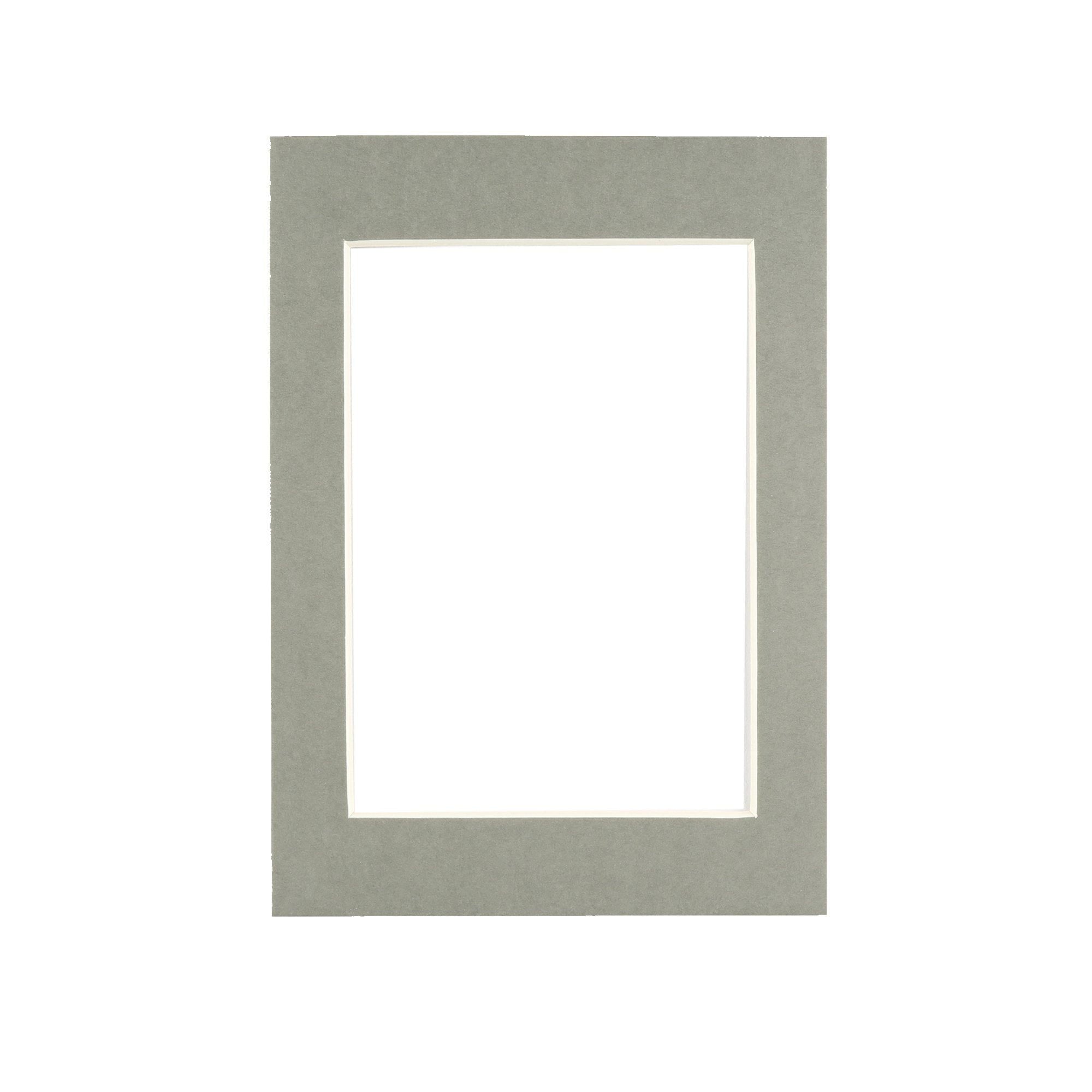 Nicola Spring Picture Mount for 5 x 7 Frame | Photo Size 3.5 x 5 - Grey