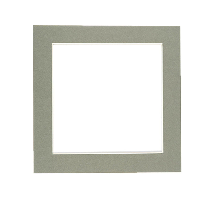 Nicola Spring Picture Mount for 8 x 8 Frame | Photo Size 6 x 6 - Grey