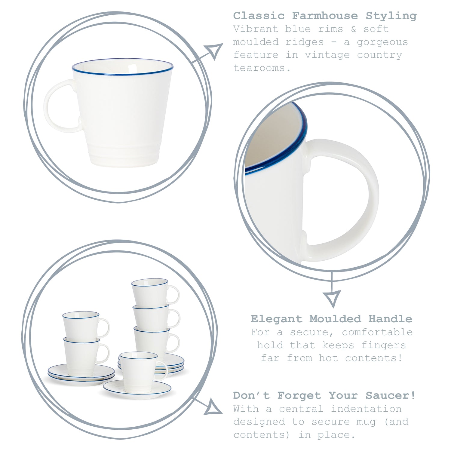 Nicola Spring Farmhouse Coffee / Tea Cup - 300ml