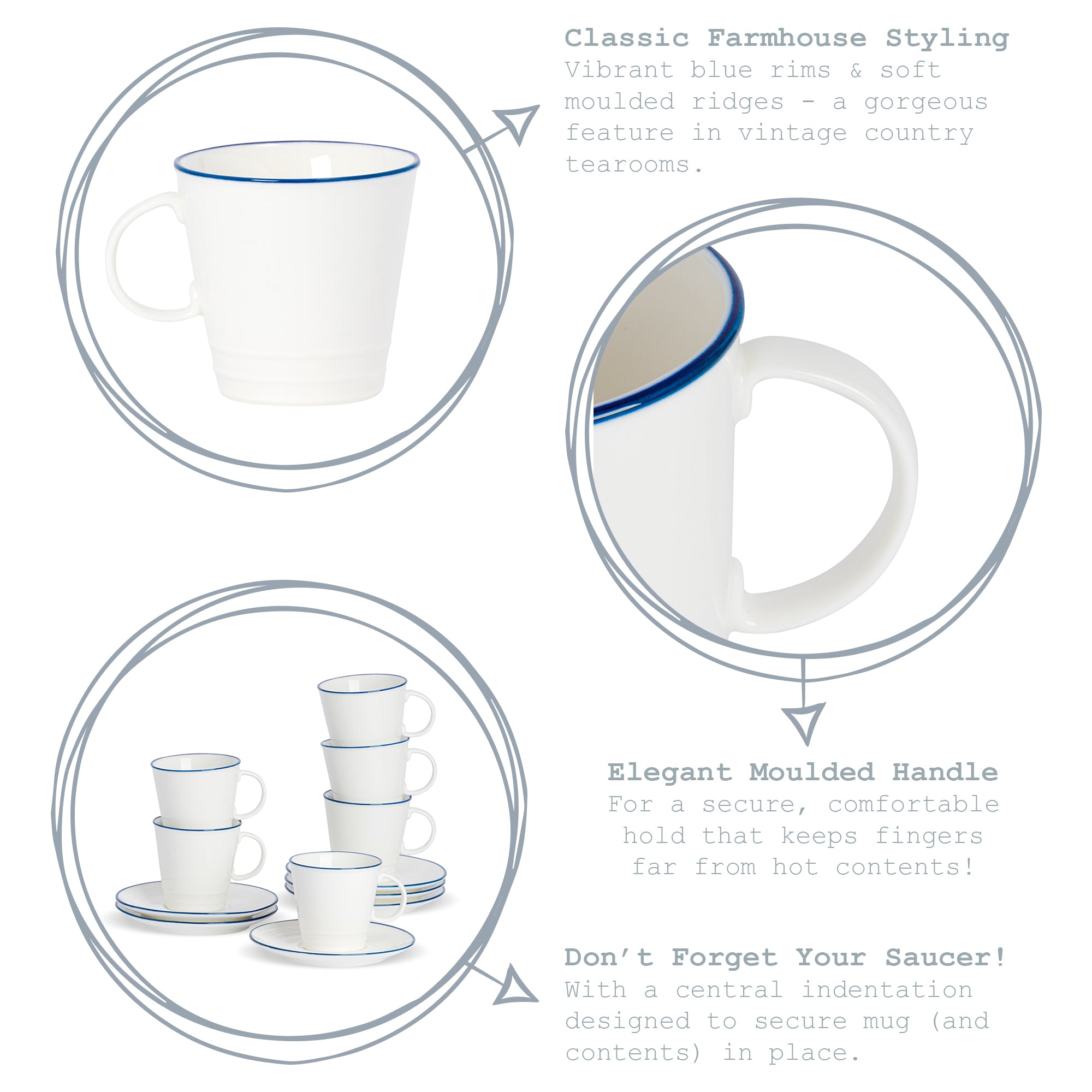 Nicola Spring Farmhouse Coffee / Tea Cup - 300ml