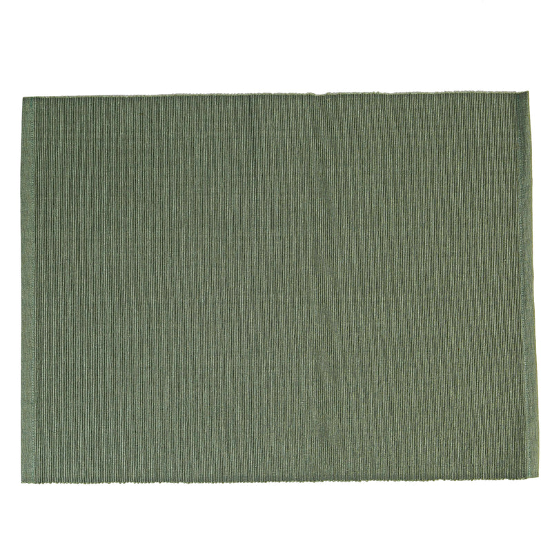 Nicola Spring Ribbed Cotton Placemat - Green