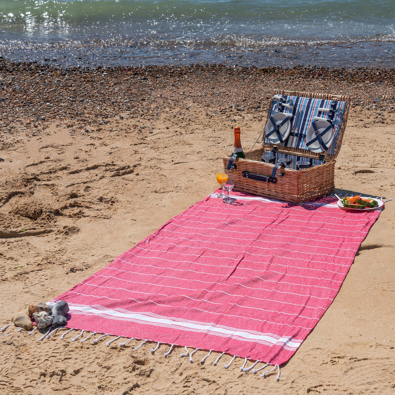 Nicola Spring Turkish Beach Towel - Pink