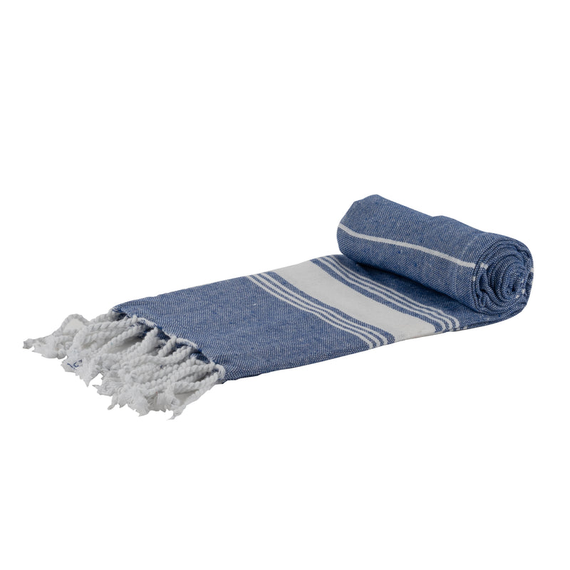 Nicola Spring 100 x 60cm Turkish Cotton Beach Towel - Navy