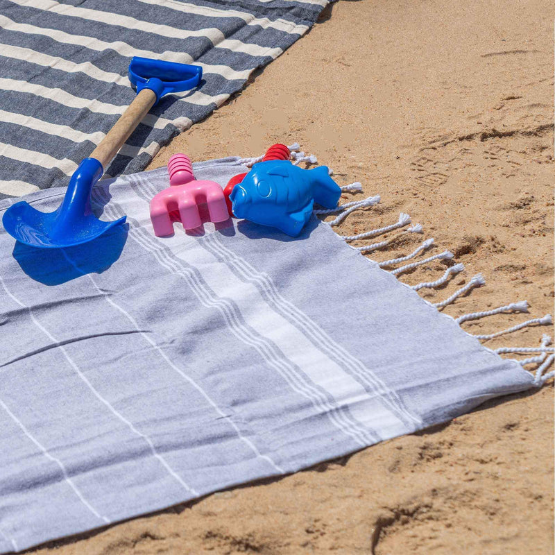 Nicola Spring 100 x 60cm Turkish Cotton Beach Towel - Grey