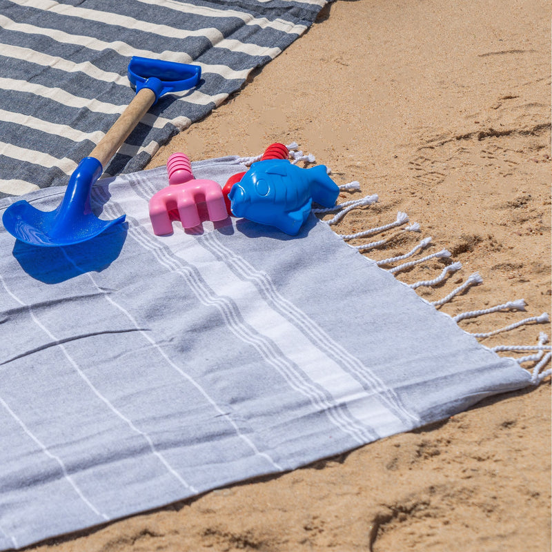 Nicola Spring Kids Turkish Beach Towel - Grey