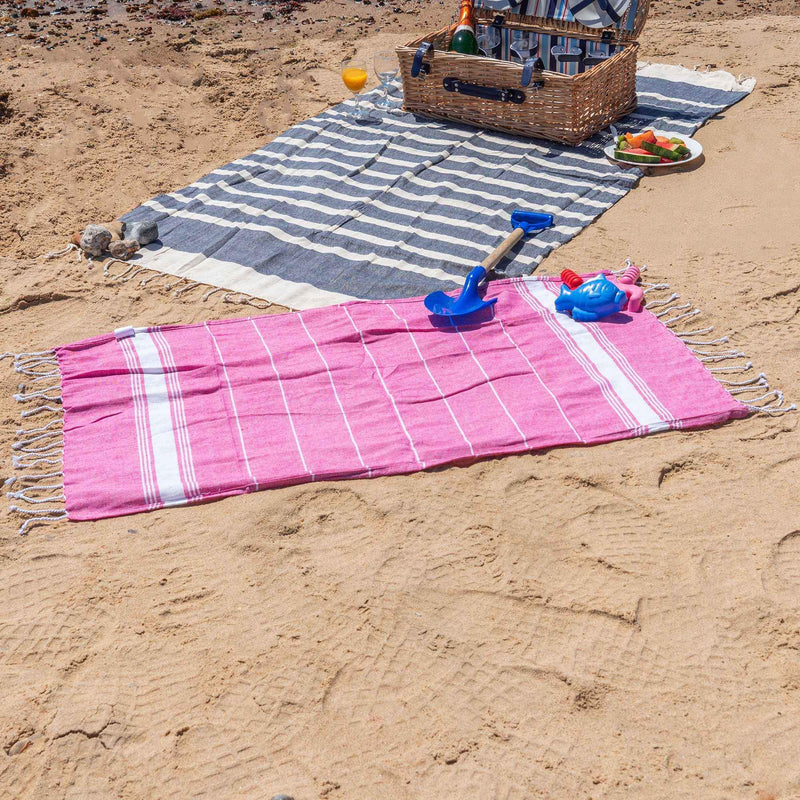 Nicola Spring 100 x 60cm Turkish Cotton Beach Towel - Pink