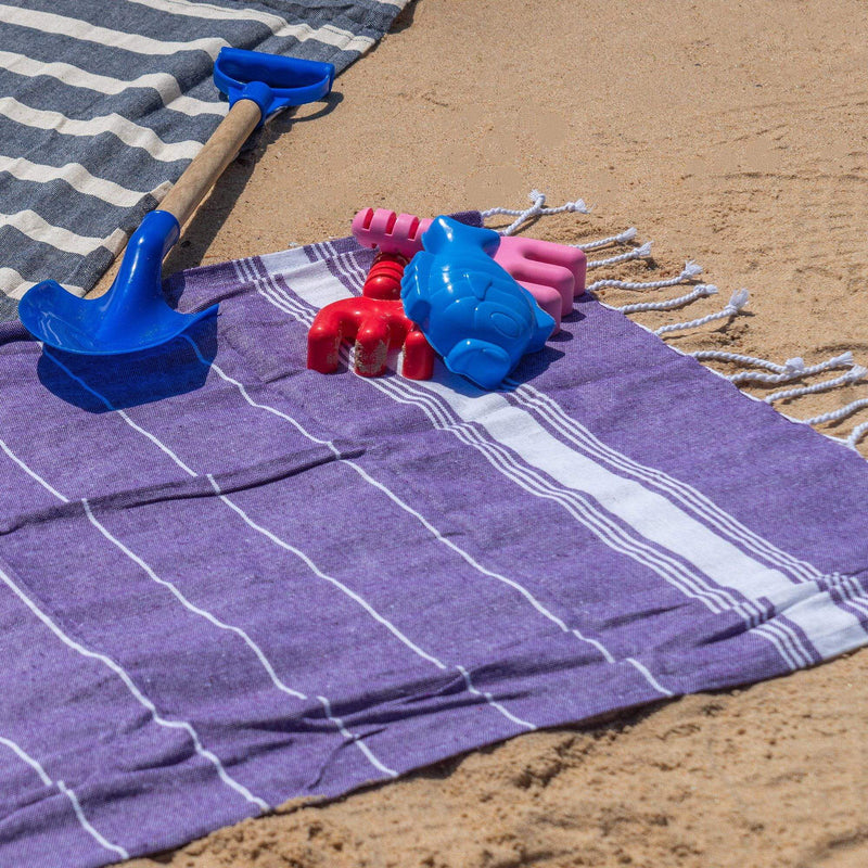 Nicola Spring 100 x 60cm Turkish Cotton Beach Towel - Purple