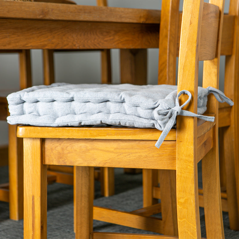 Nicola Spring French Mattress Dining Chair Cushion - Grey