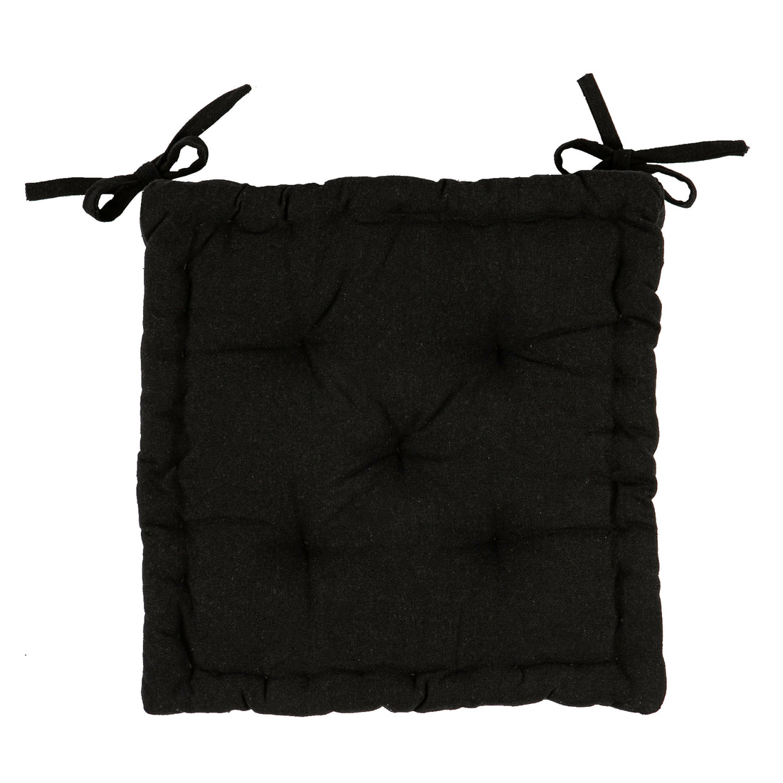 Nicola Spring French Mattress Dining Chair Cushion - Black