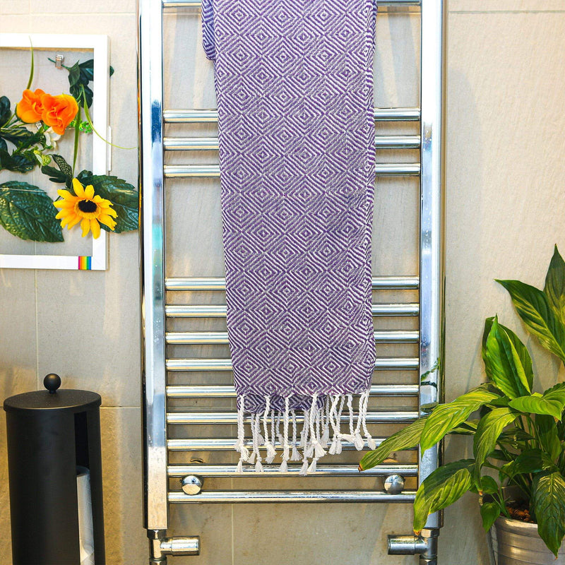 Nicola Spring Turkish Cotton Towel - Diamond - Violet