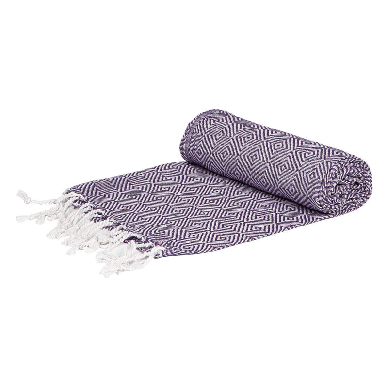 Nicola Spring Turkish Cotton Towel - Diamond - Violet