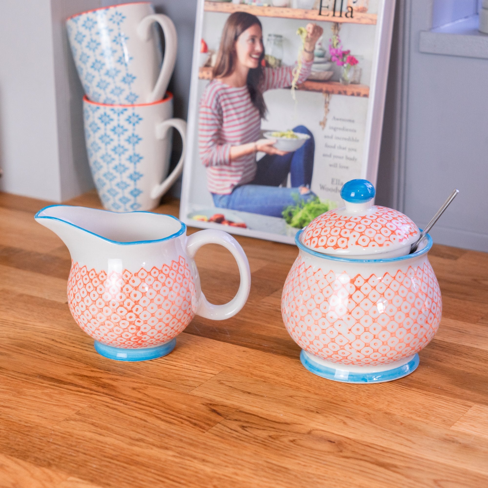 Nicola Spring China Milk Jug and Sugar Bowl