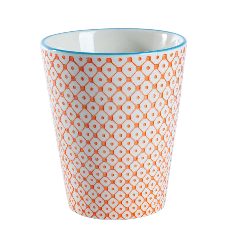 Nicola Spring Hand Printed Porcelain Mug - 300ml - Orange