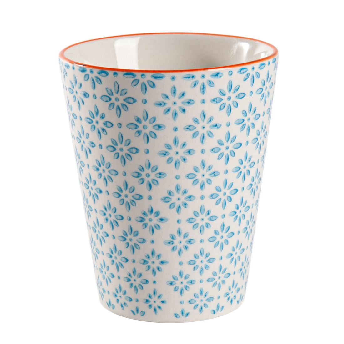 Nicola Spring Hand Printed Porcelain Mug - 300ml - Blue