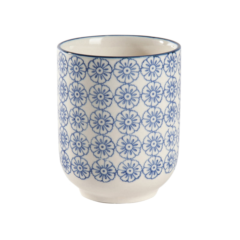 Nicola Spring Hand Printed Porcelain Mug - 280ml - Blue