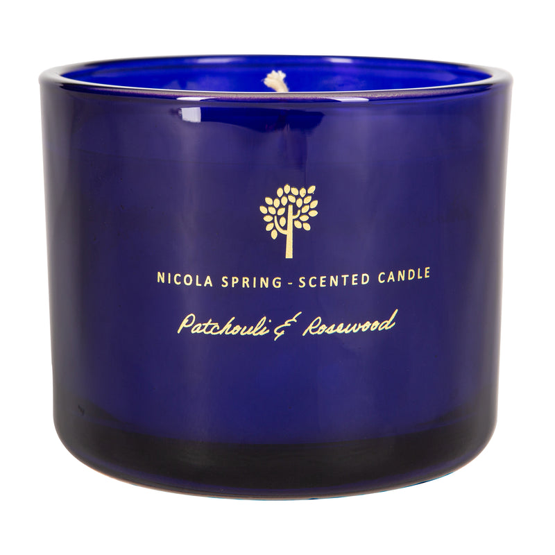 300g Patchouli & Rosewood Soy Wax Scented Candle - By Nicola Spring