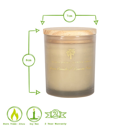 130g Green Pomelo &amp; Passion Fruit Soy Wax Scented Candle - by Nicola Spring