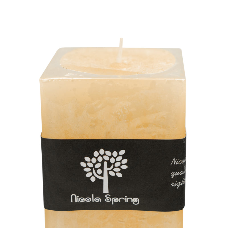Nicola Spring Vanilla Scented Square Candle - Single Wick - 90hrs Burning Time