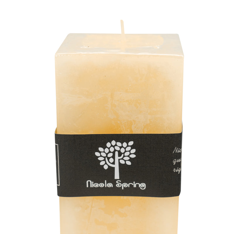 Nicola Spring Vanilla Scented Square Candle - Single Wick - 110hrs Burning Time