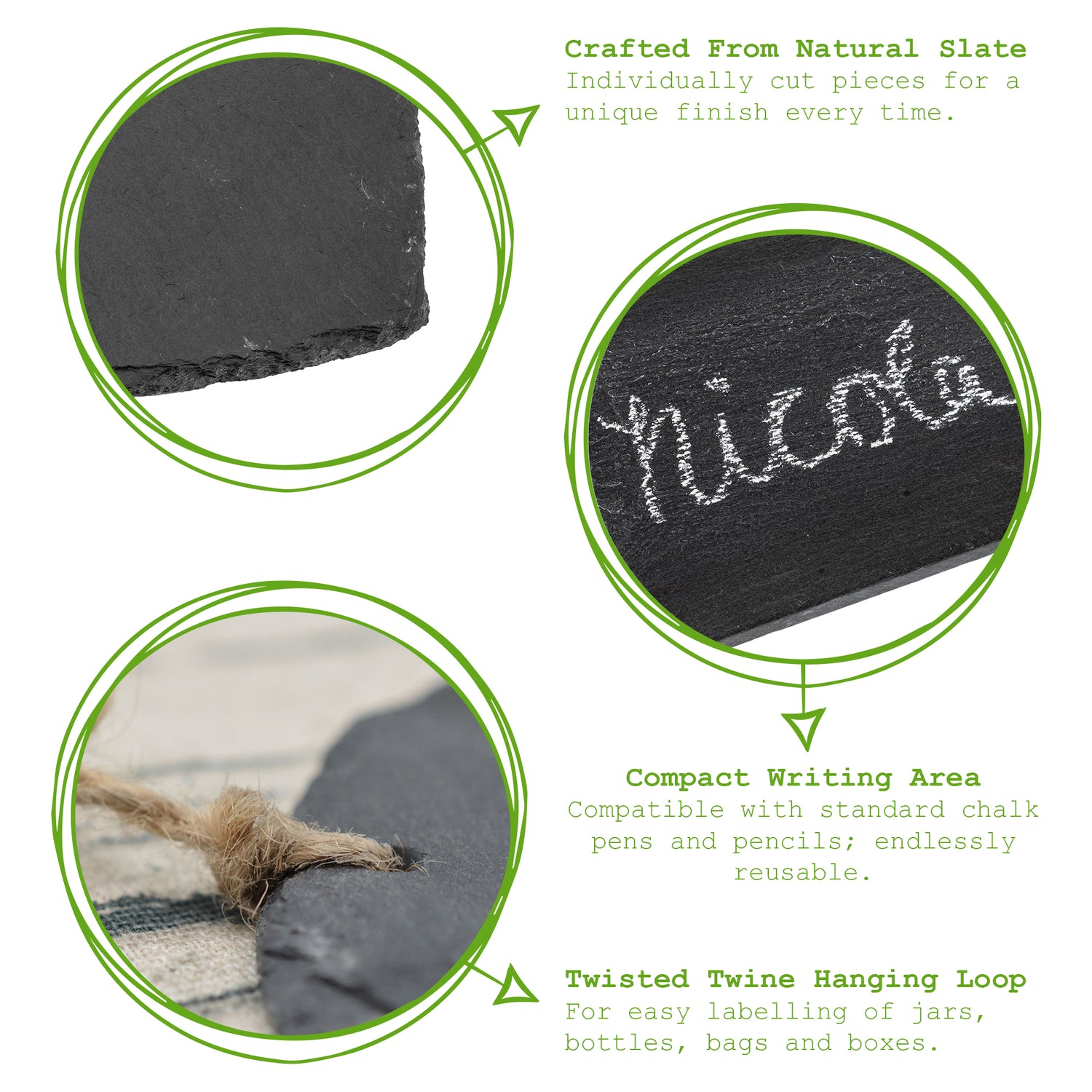 Nicola Spring Hanging Heart Slate Tag