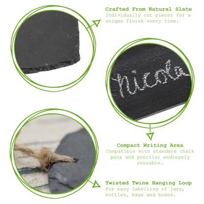 Nicola Spring Hanging Heart Slate Tag