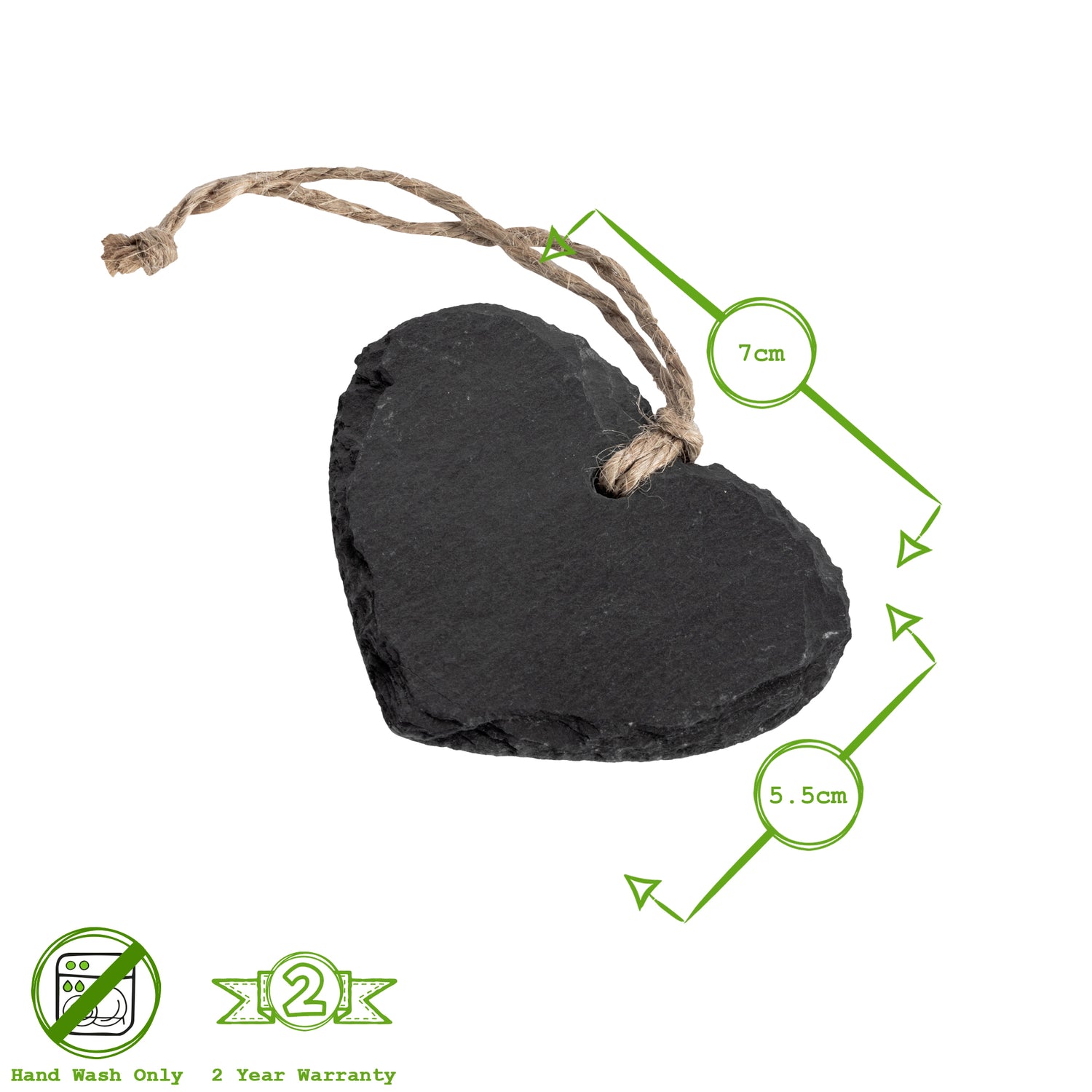 Nicola Spring Hanging Heart Slate Tag