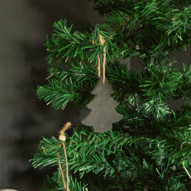 Nicola Spring Christmas Tree Hanging Slate Decoration - Christmas Tree Design