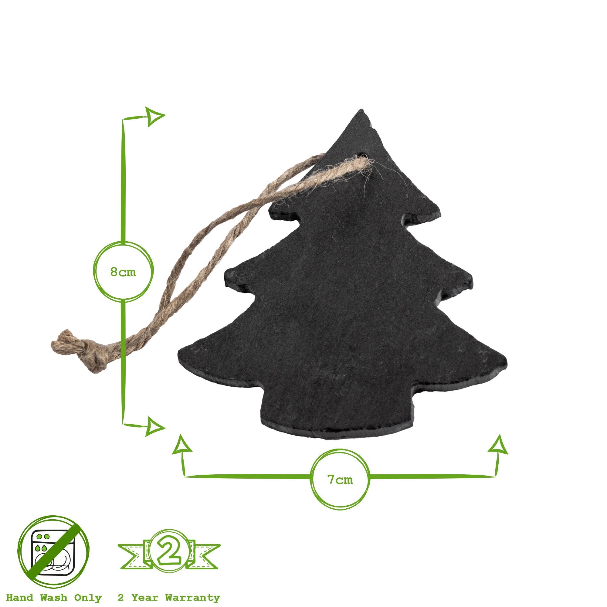 Nicola Spring Christmas Tree Hanging Slate Decoration - Christmas Tree Design