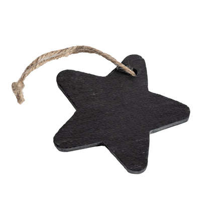 Nicola Spring Christmas Tree Hanging Slate Decoration - Star Design