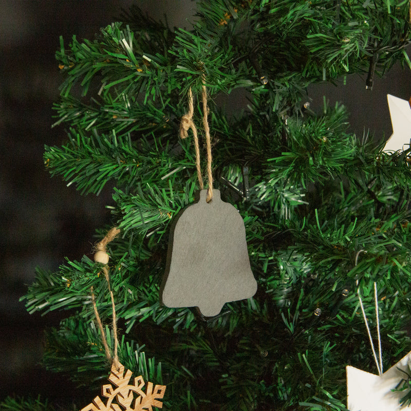 Nicola Spring Christmas Tree Hanging Slate Decoration - Bell Design