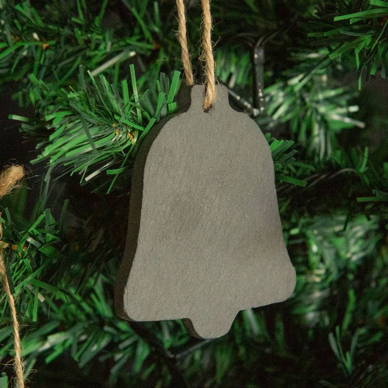 Nicola Spring Christmas Tree Hanging Slate Decoration - Bell Design