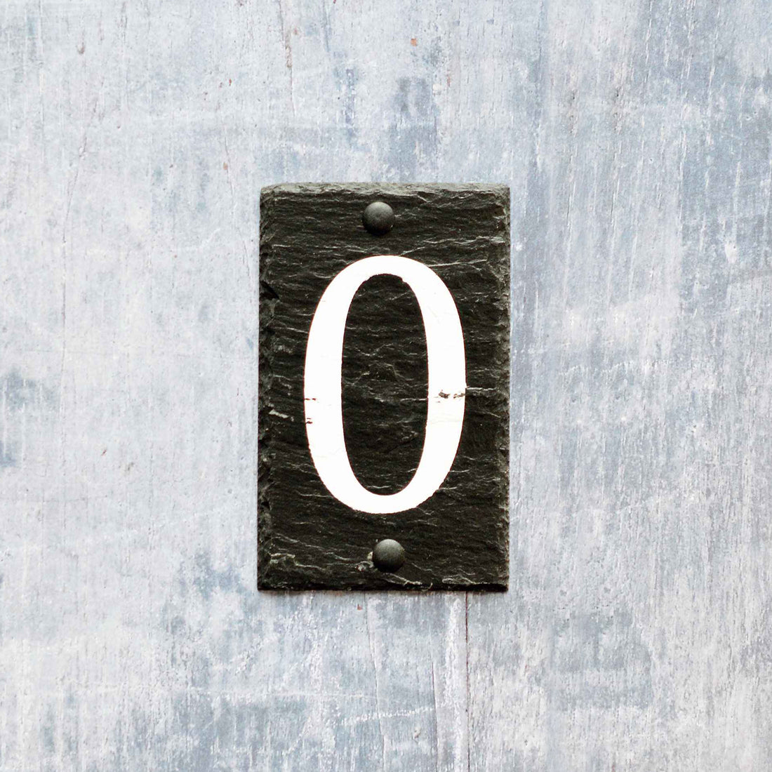 Nicola Spring Natural Slate House Sign - Number 0