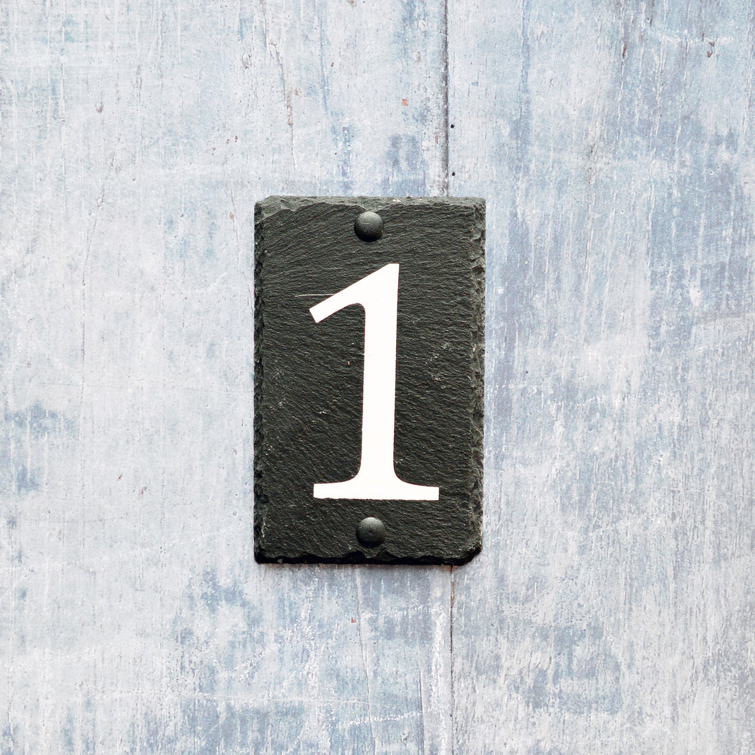 Nicola Spring Natural Slate House Sign - Number 1