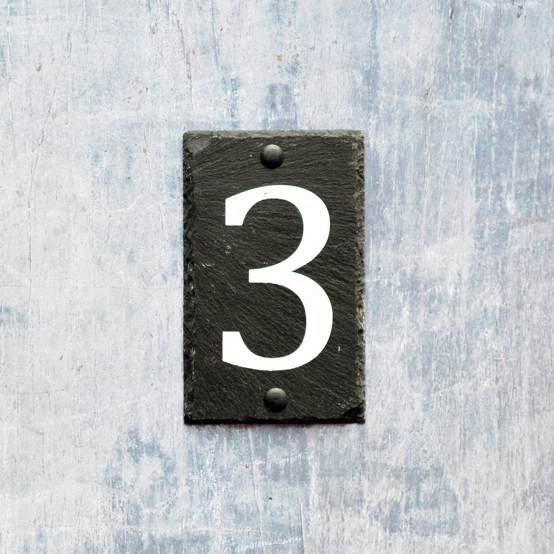 Nicola Spring Natural Slate House Sign - Number 3