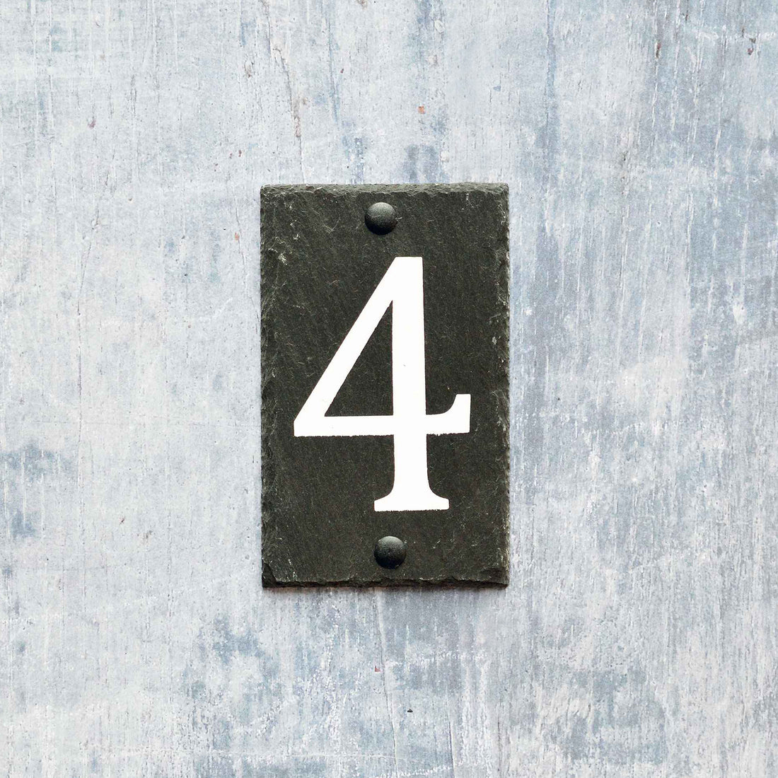 Nicola Spring Natural Slate House Sign - Number 4