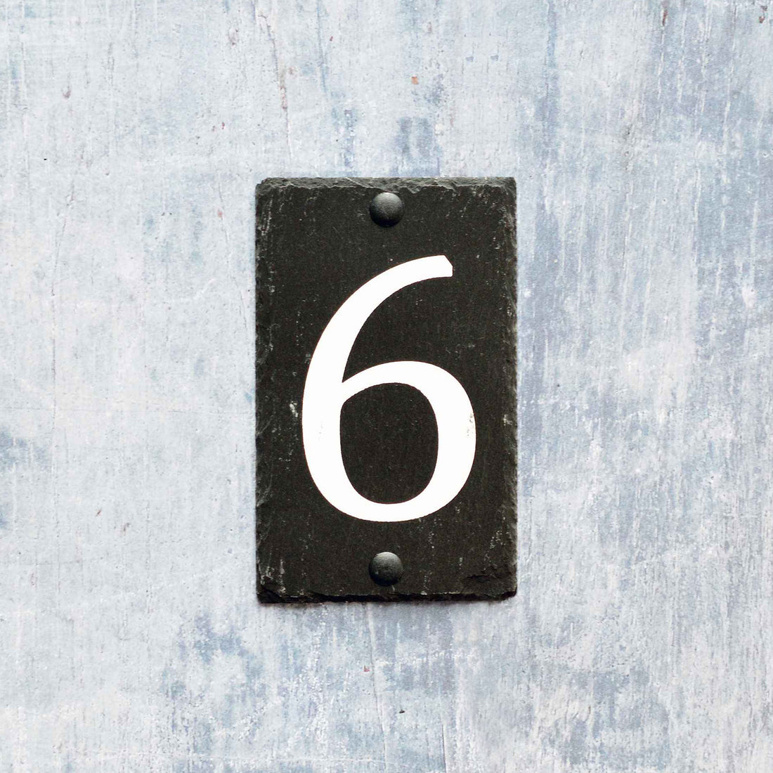 Nicola Spring Natural Slate House Sign - Number 6