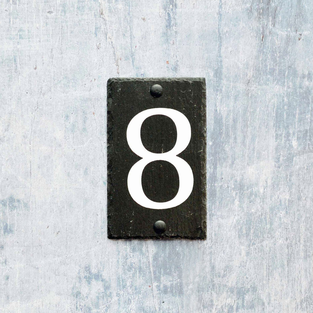 Nicola Spring Natural Slate House Sign - Number 8